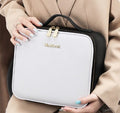 Nova bolsa de maquiagem LED inteligente para mulheres com espelho.